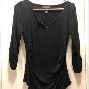 Black long sleeve maternity shirt